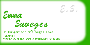 emma suveges business card